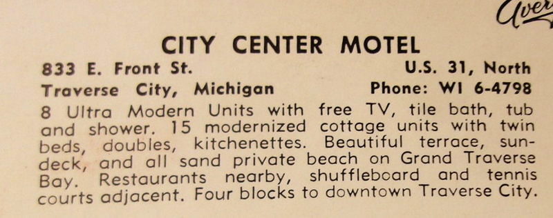 City Center Motel - Vintage Postcard